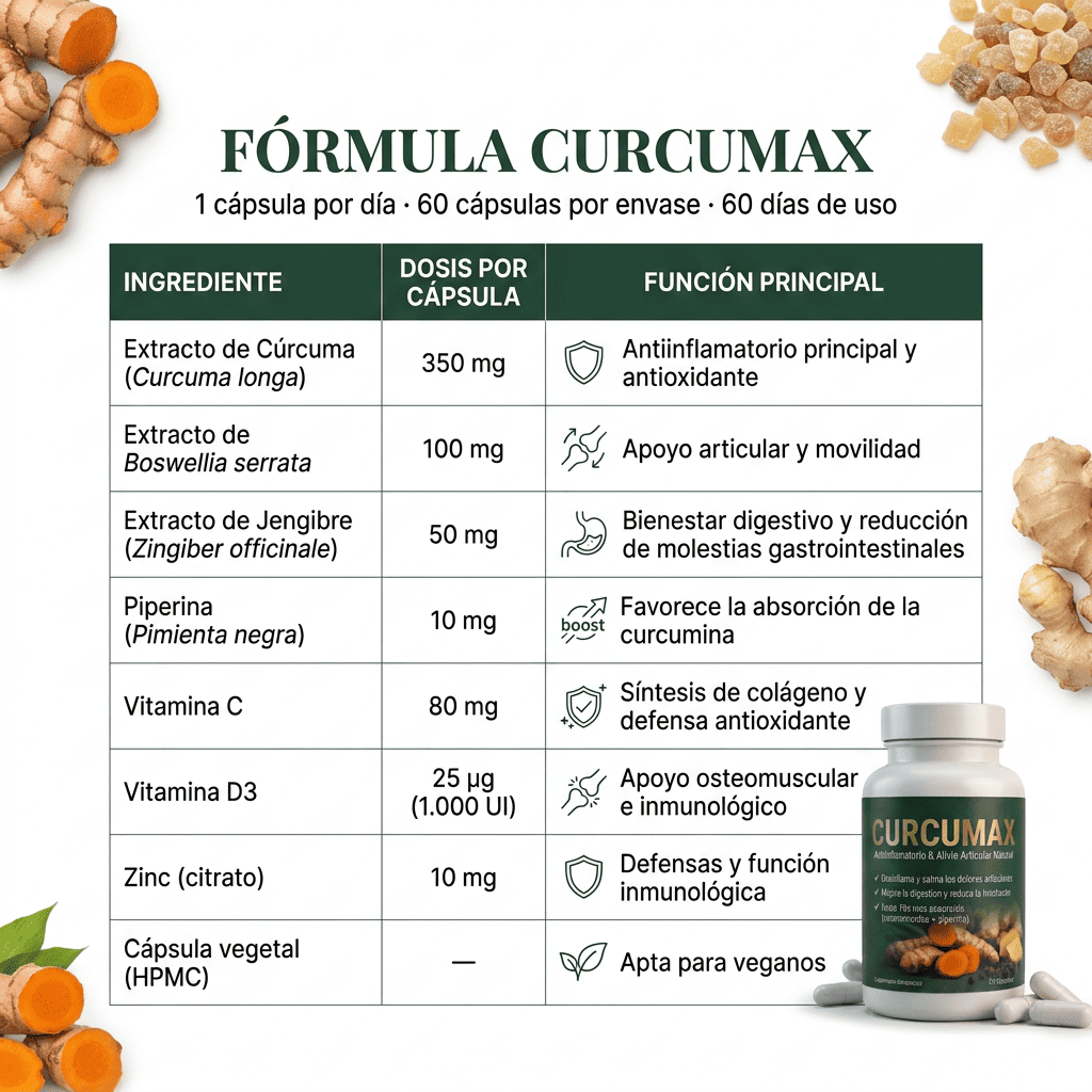 CURCUMAX® Antiinflamatorio & Alivio Articular Natural